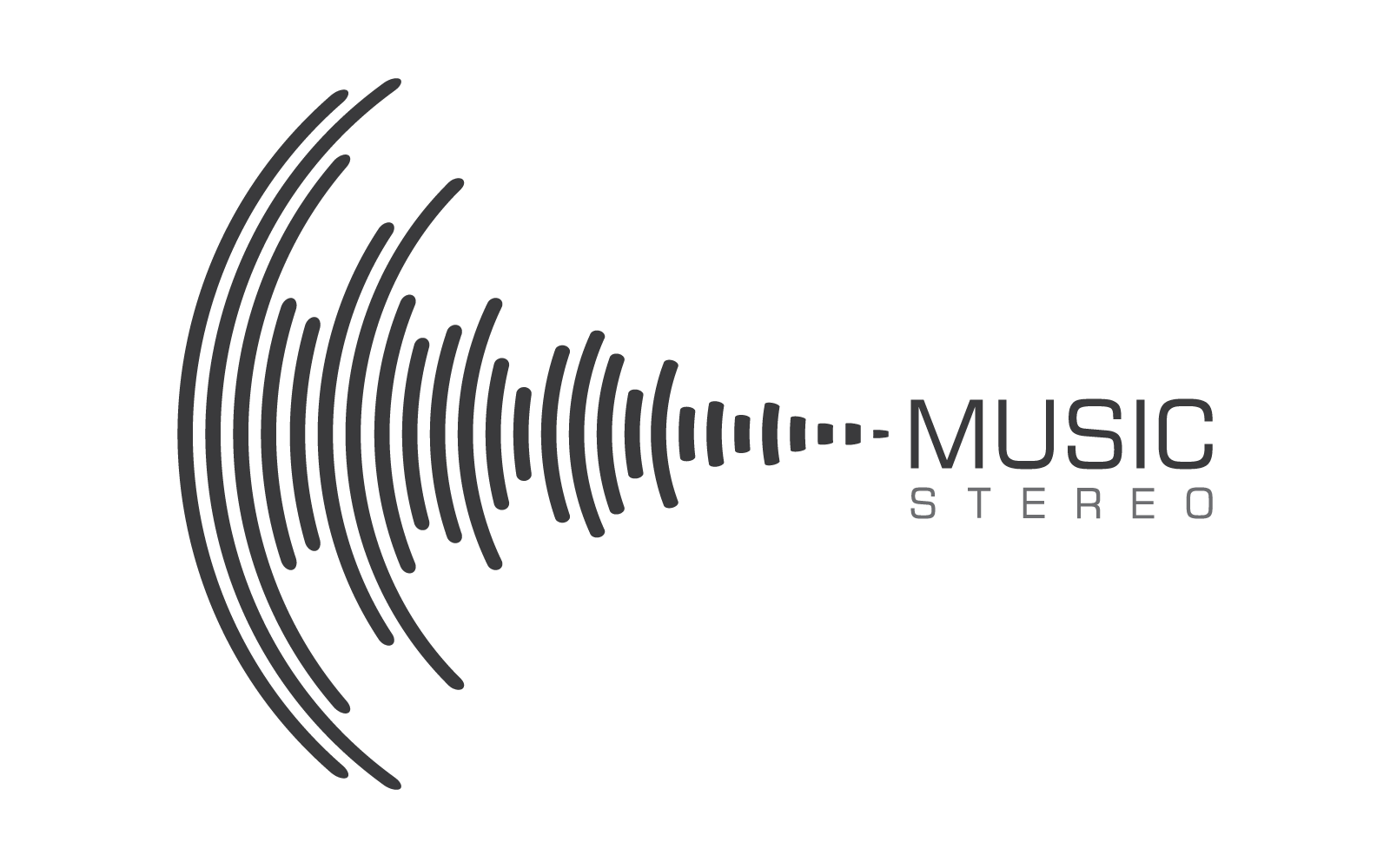 Sound wave music illustration template