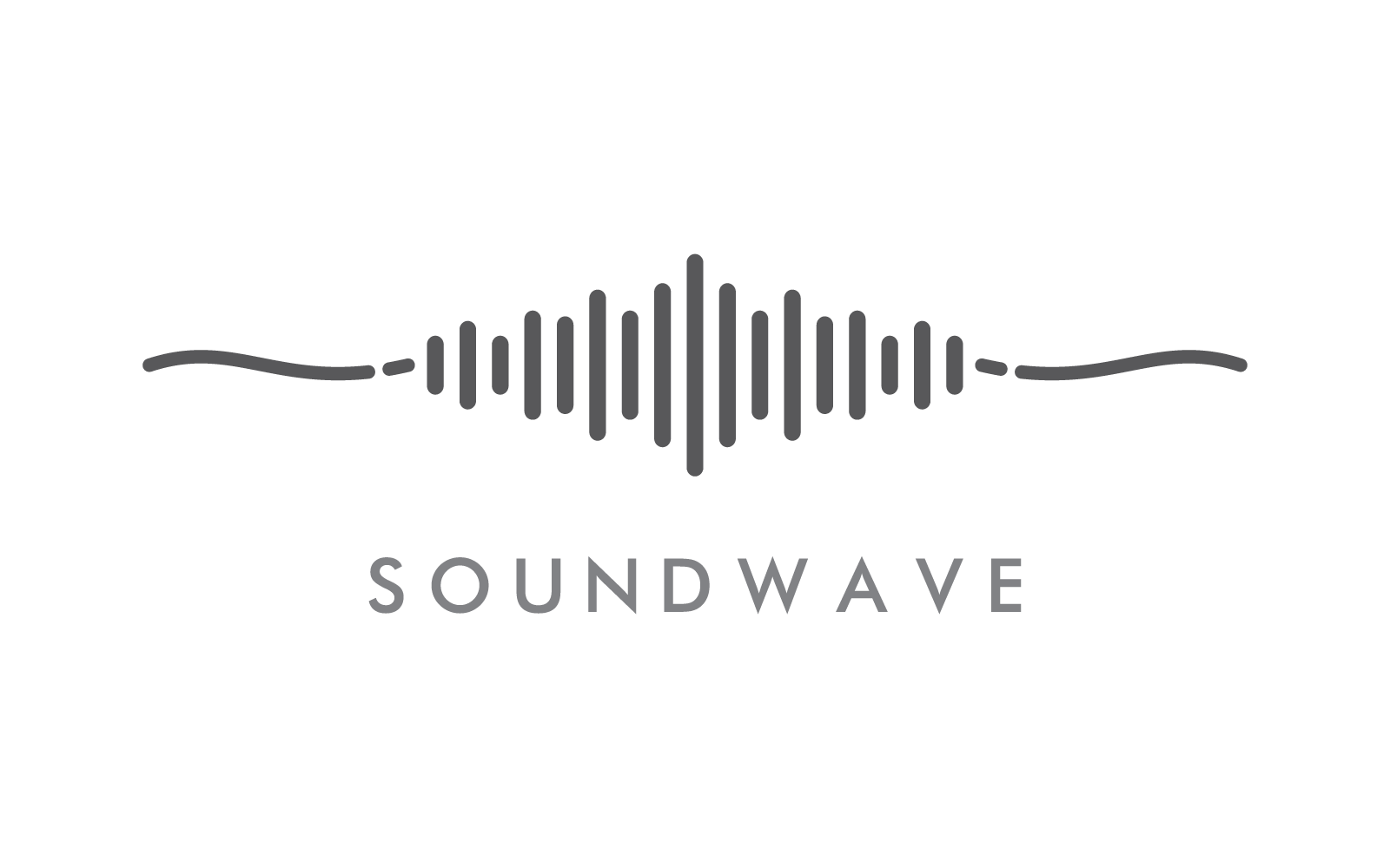 Sound wave music logo vector icon flat design