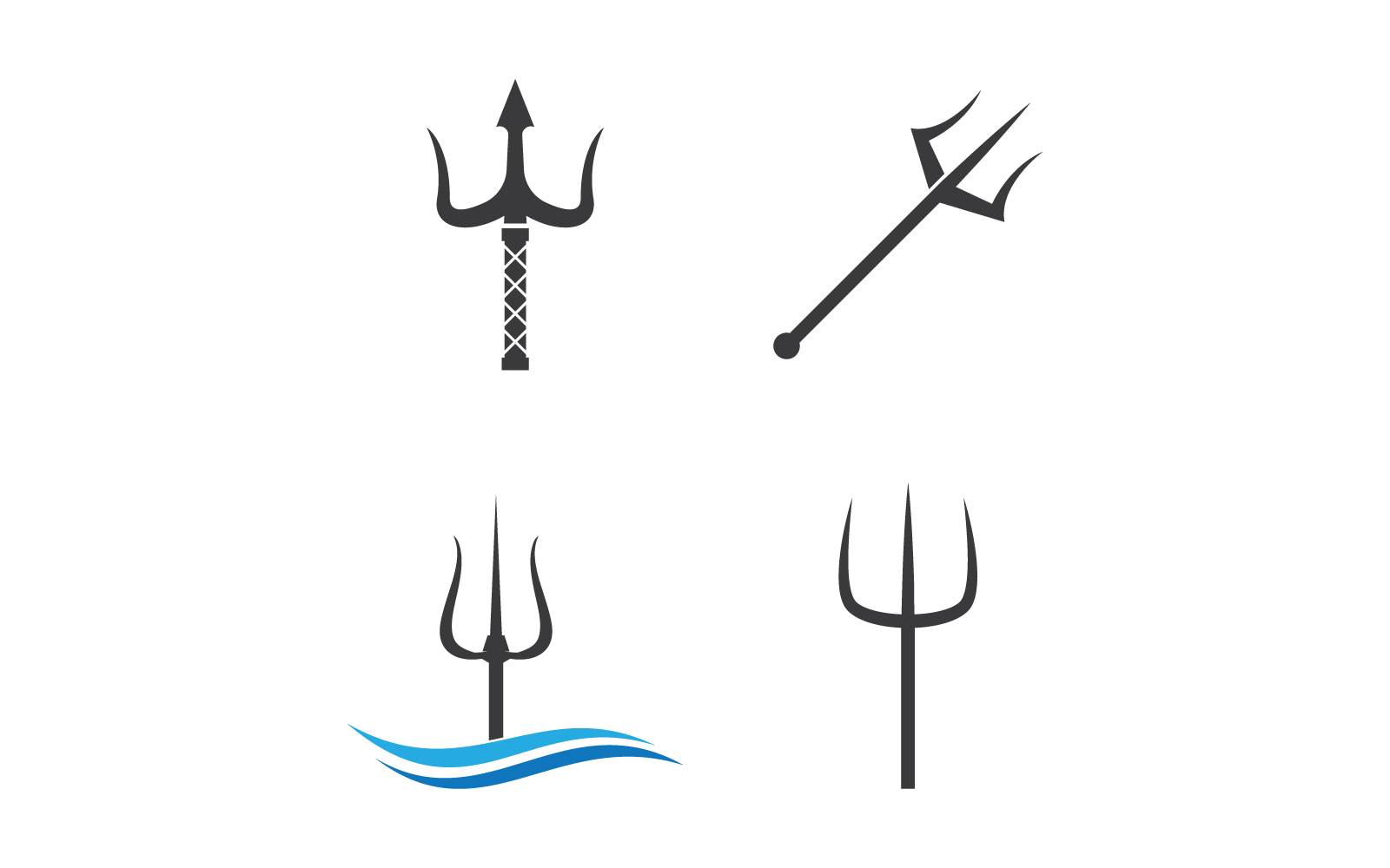 Trident illustration  logo vector