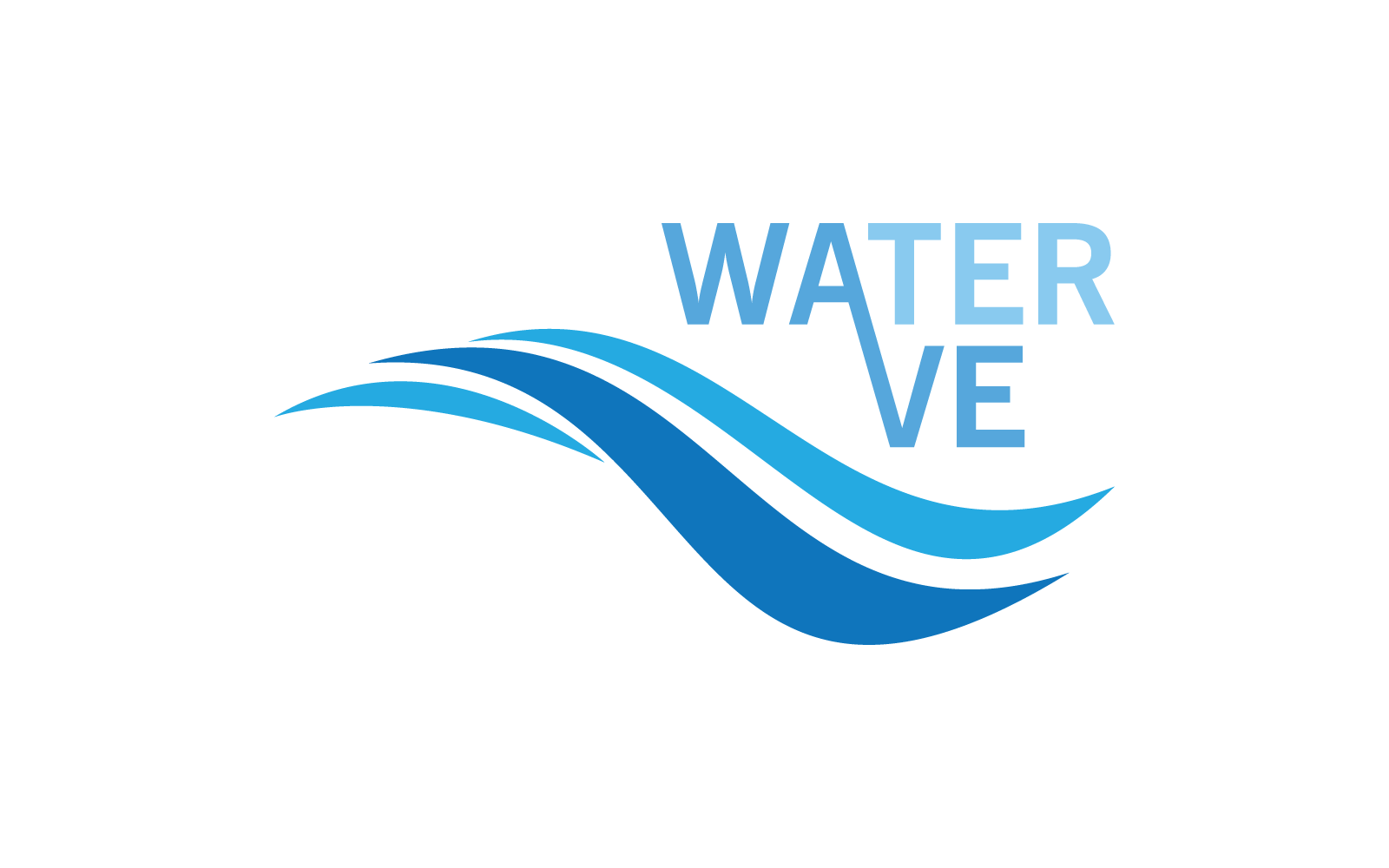 Water Wave illustration vector Logo Template