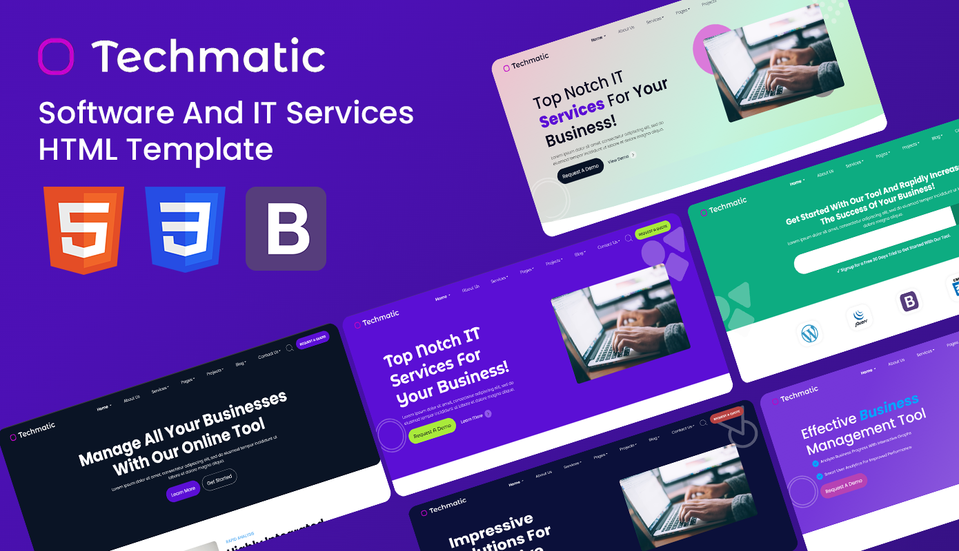 Techmatic - Software And IT Solutions HTML Template