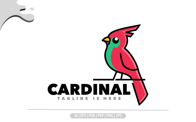 Cardinal funny mascot logo design Logo Template