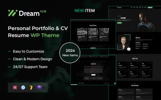 DreamHub – Personal Portfolio & CV Resume WordPress Theme