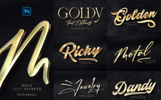 Gold Text Effects Photoshop Templates