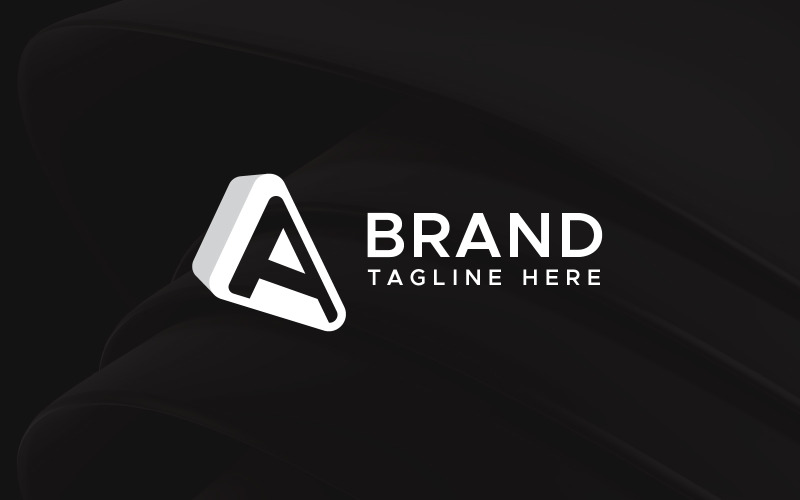Letter A triangle minimal logo design template Logo Template