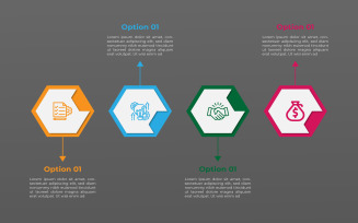 Polygon style business infographic design.