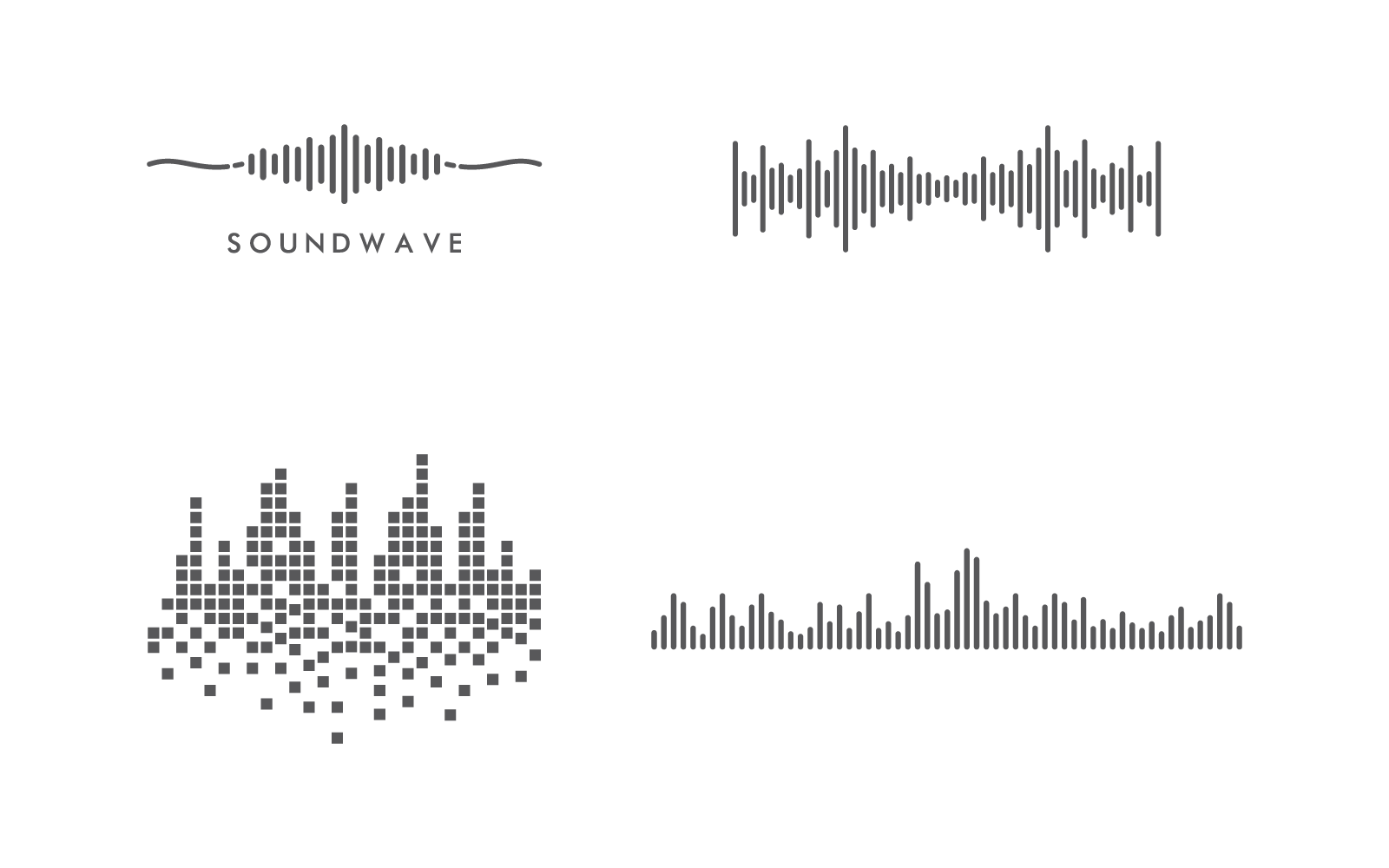 Projekt wektora logo muzyki fali dźwiękowej