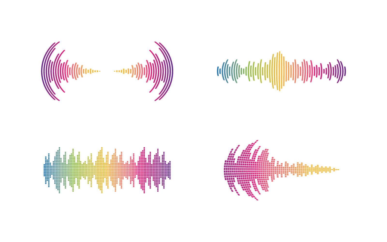 Schallwellenmusik-Logo-Illustrationsvektorvorlage