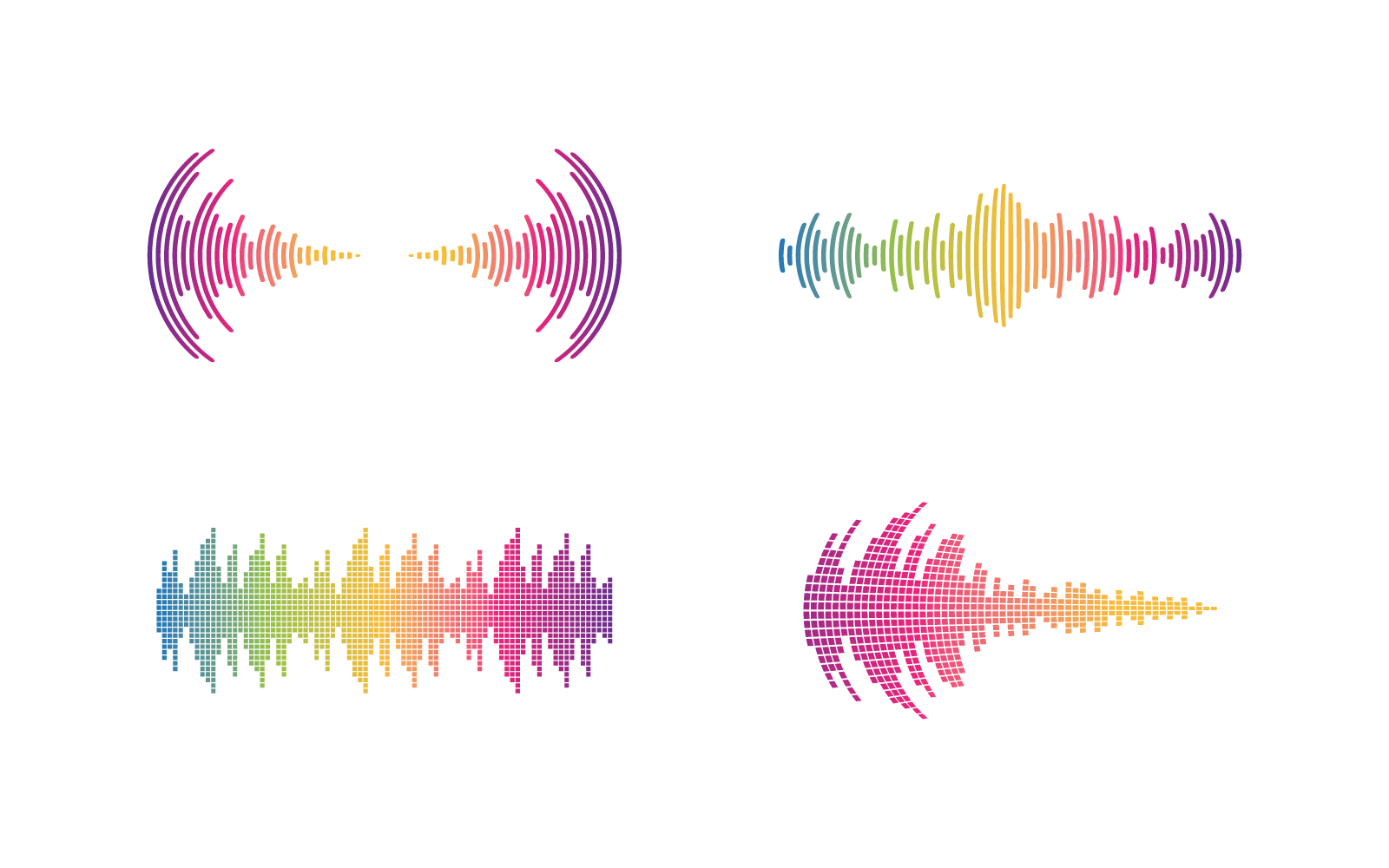 Sound wave music logo illustration vector template