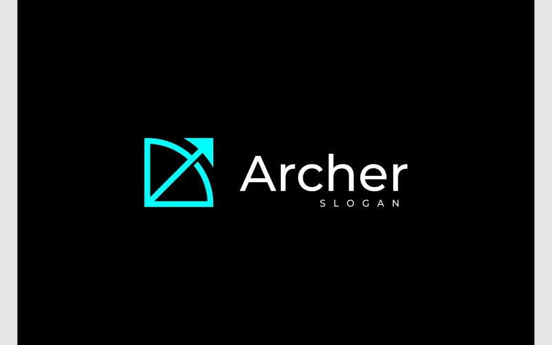 Archer Bow Arrow Simple Logo Logo Template