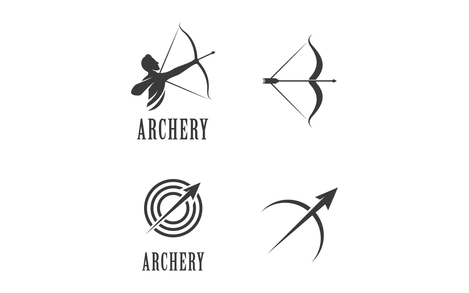 Archery logo vector illustration Logo Template