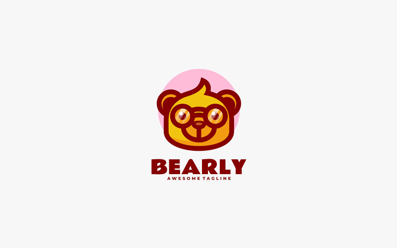 Bear Head Mascot Cartoon Logo Logo Template