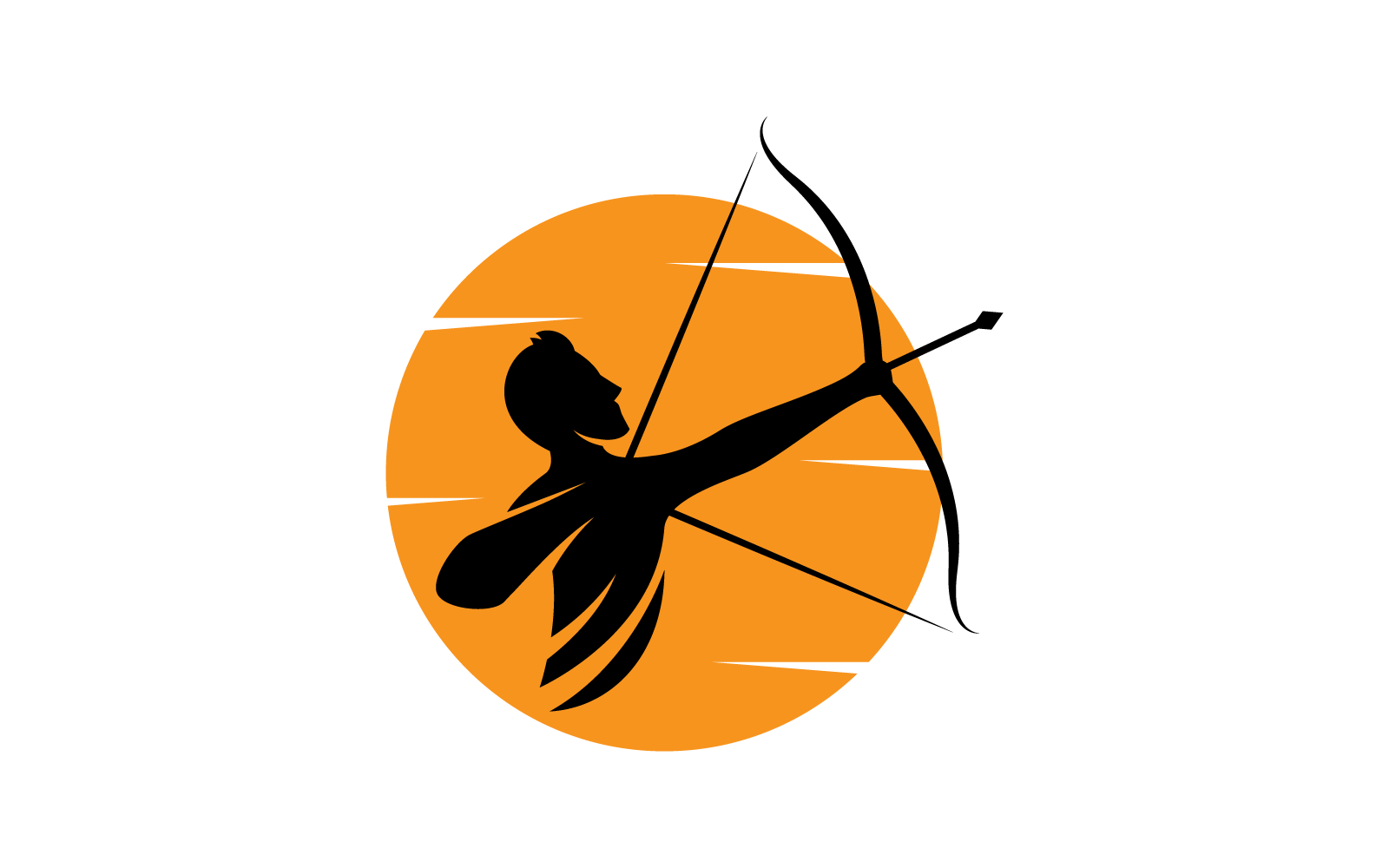 Boogschieten logo pictogram vector ontwerpsjabloon