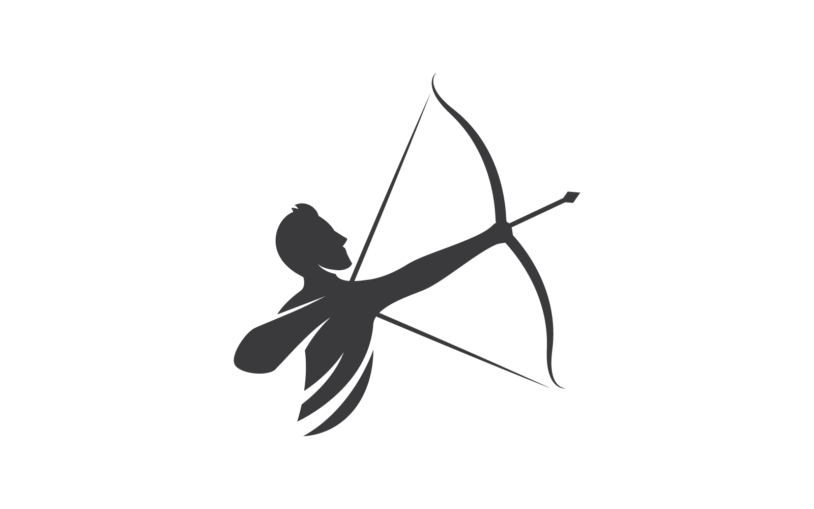 Boogschieten logo vector pictogram ontwerp