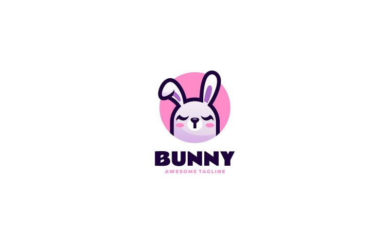 Bunny Simple Mascot Logo 1 Logo Template