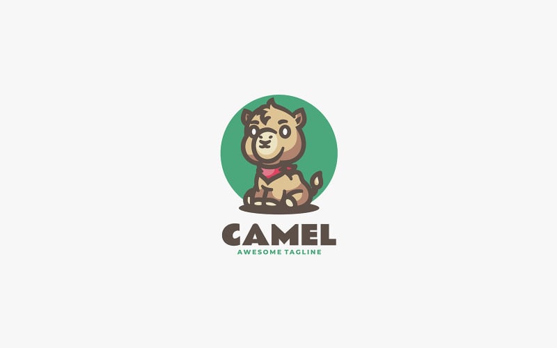 Camel Mascot Cartoon Logo Logo Template