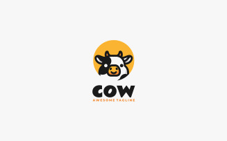 Cow Simple Mascot Logo Design