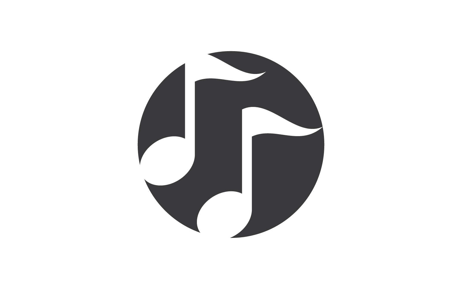 Disegno dell'illustrazione del logo della nota musicale