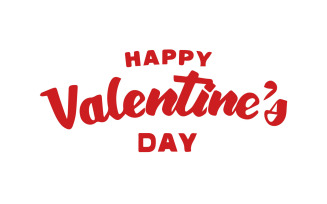 Free Happy Valentines Day hand drawn lettering on white background