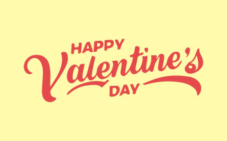 Free Happy Valentine's Day vector lettering on Shalimar background