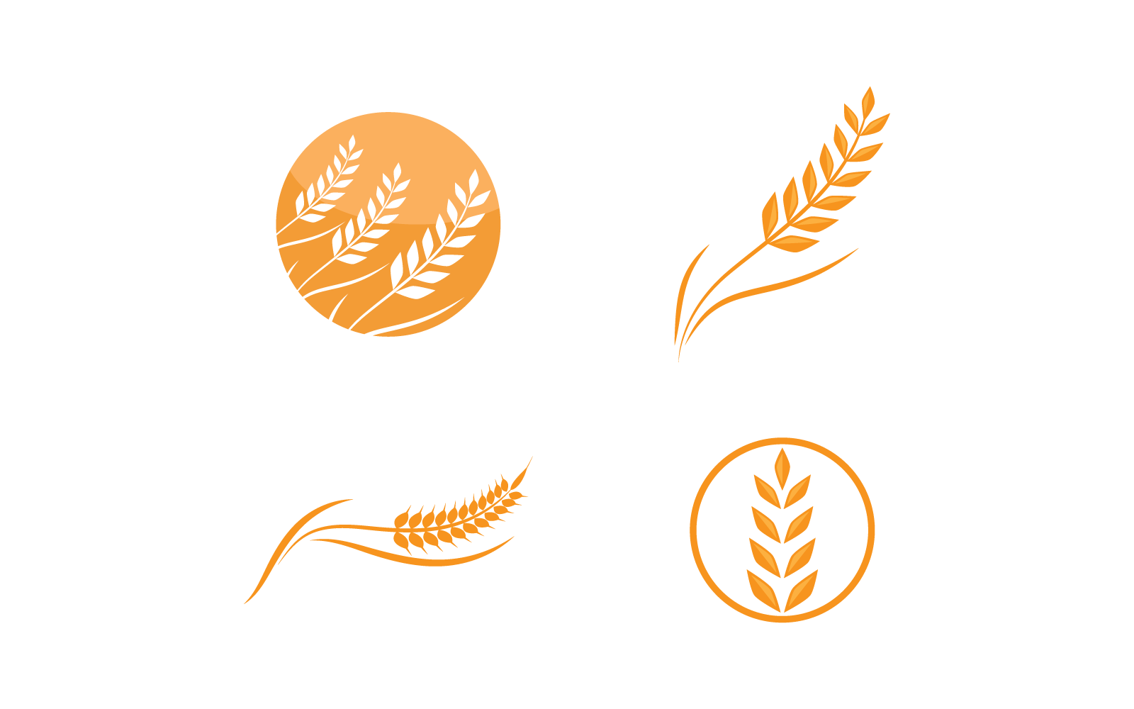 Ícone de vetor de modelo de logotipo de trigo