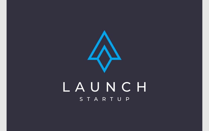 Letter A Startup Launch Simple Logo Logo Template
