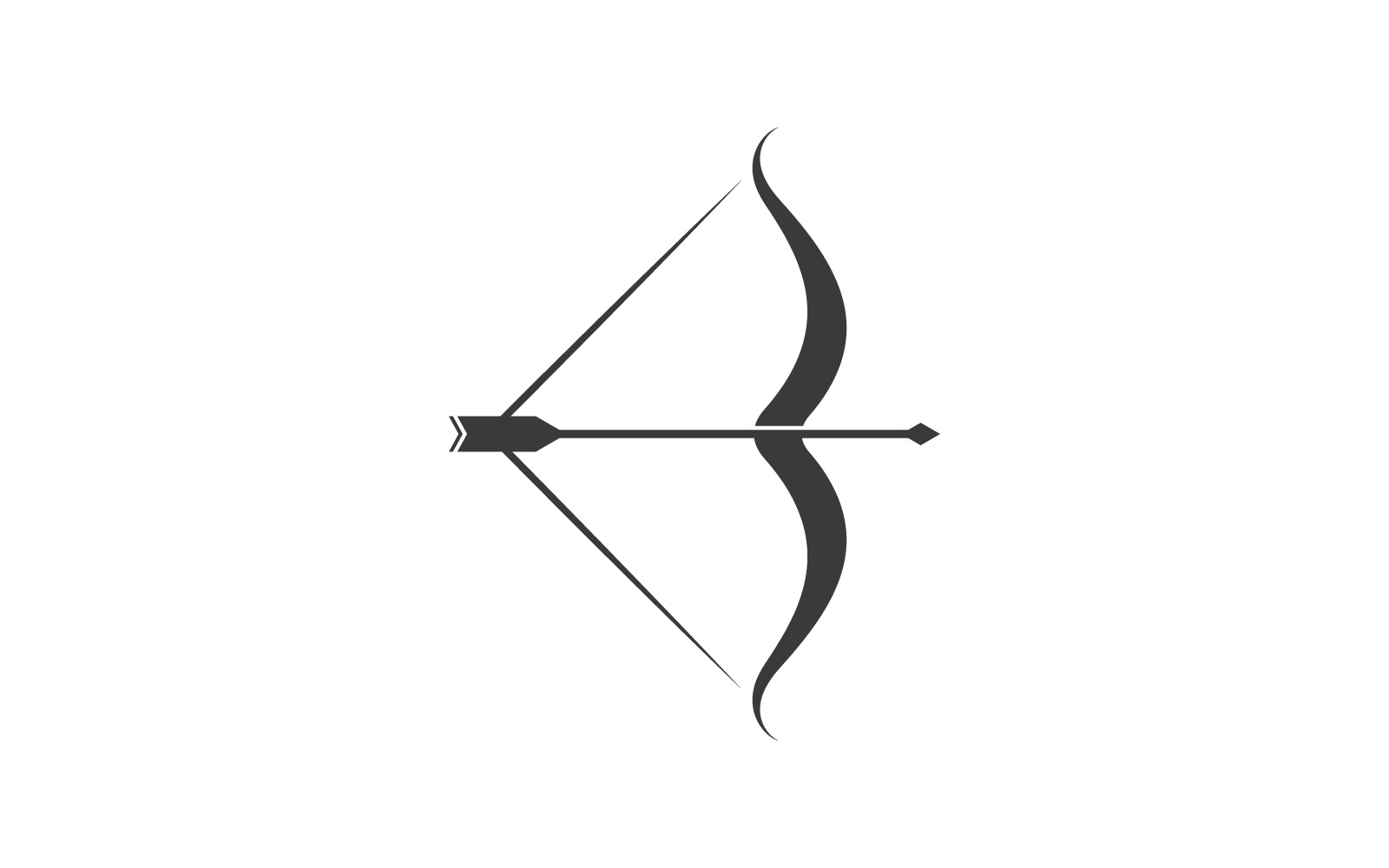 Łucznictwo logo wektor ikona Płaska konstrukcja