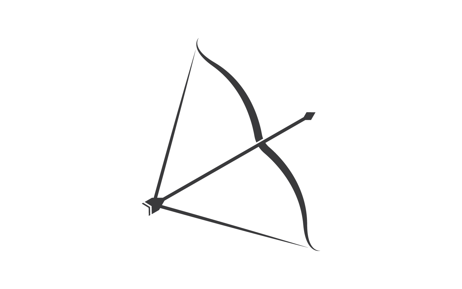 Łucznictwo logo wektor ilustracja Płaska konstrukcja