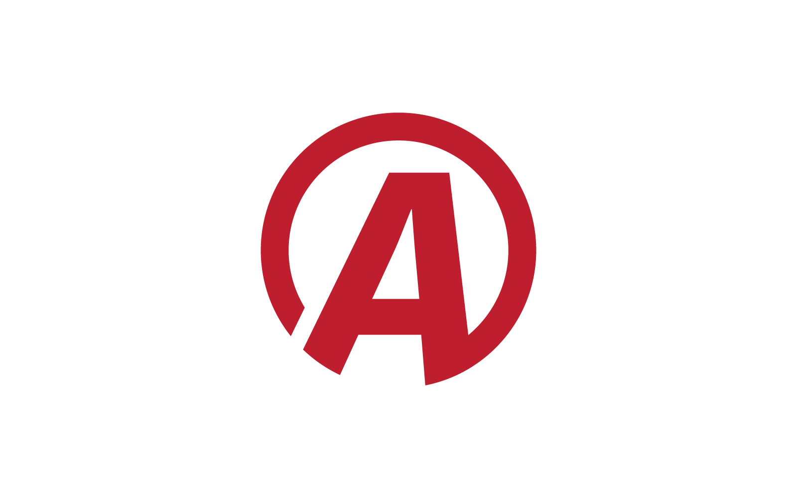 Modern A Initial letter alphabet font logo vector design