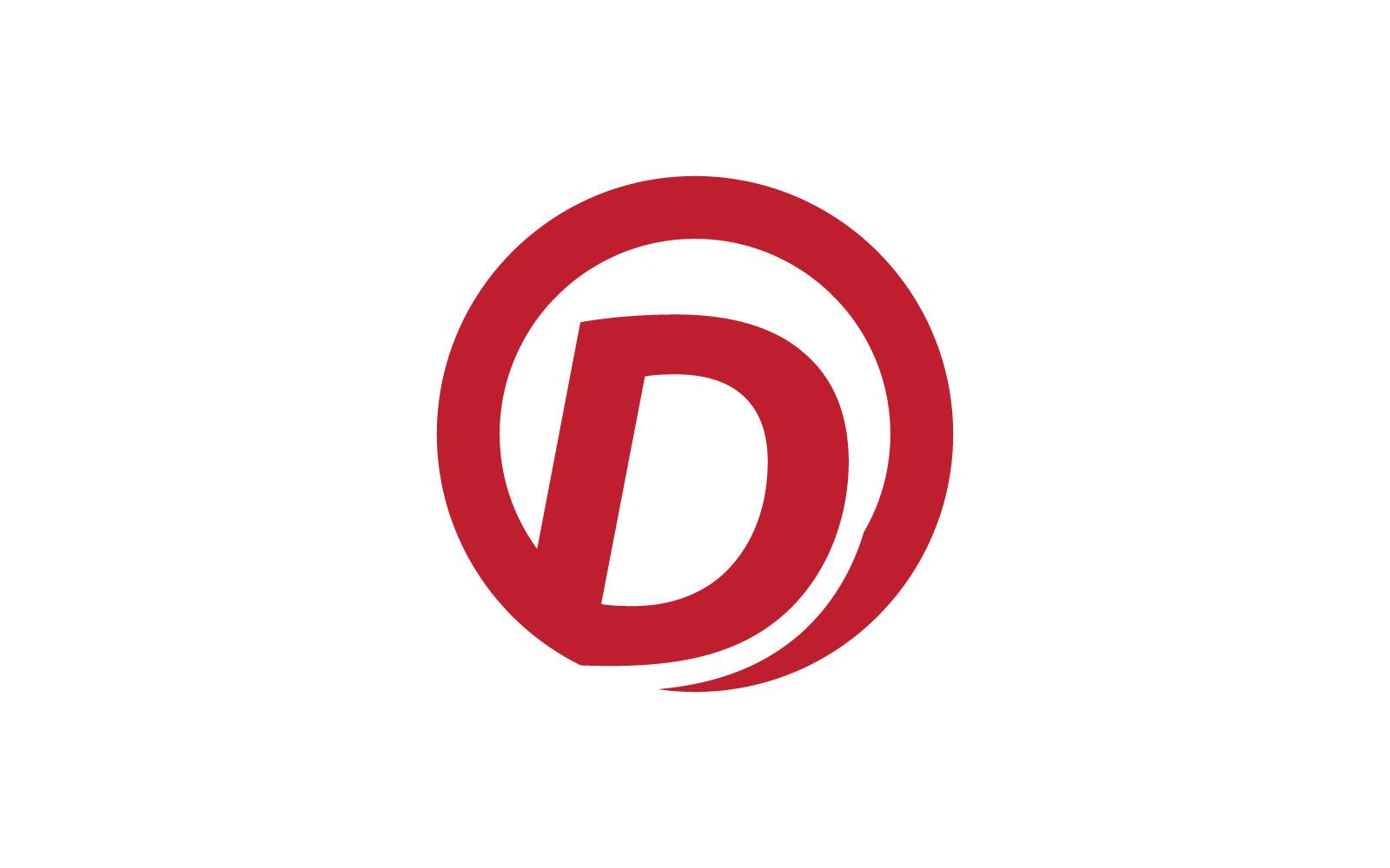 Modern D Initial letter alphabet font logo vector design