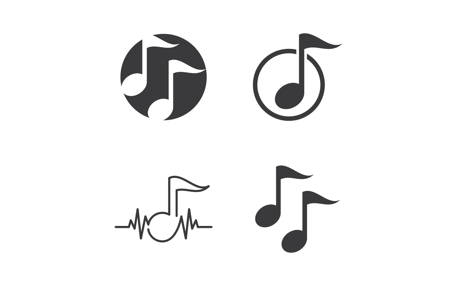 Music note logo icon vector design