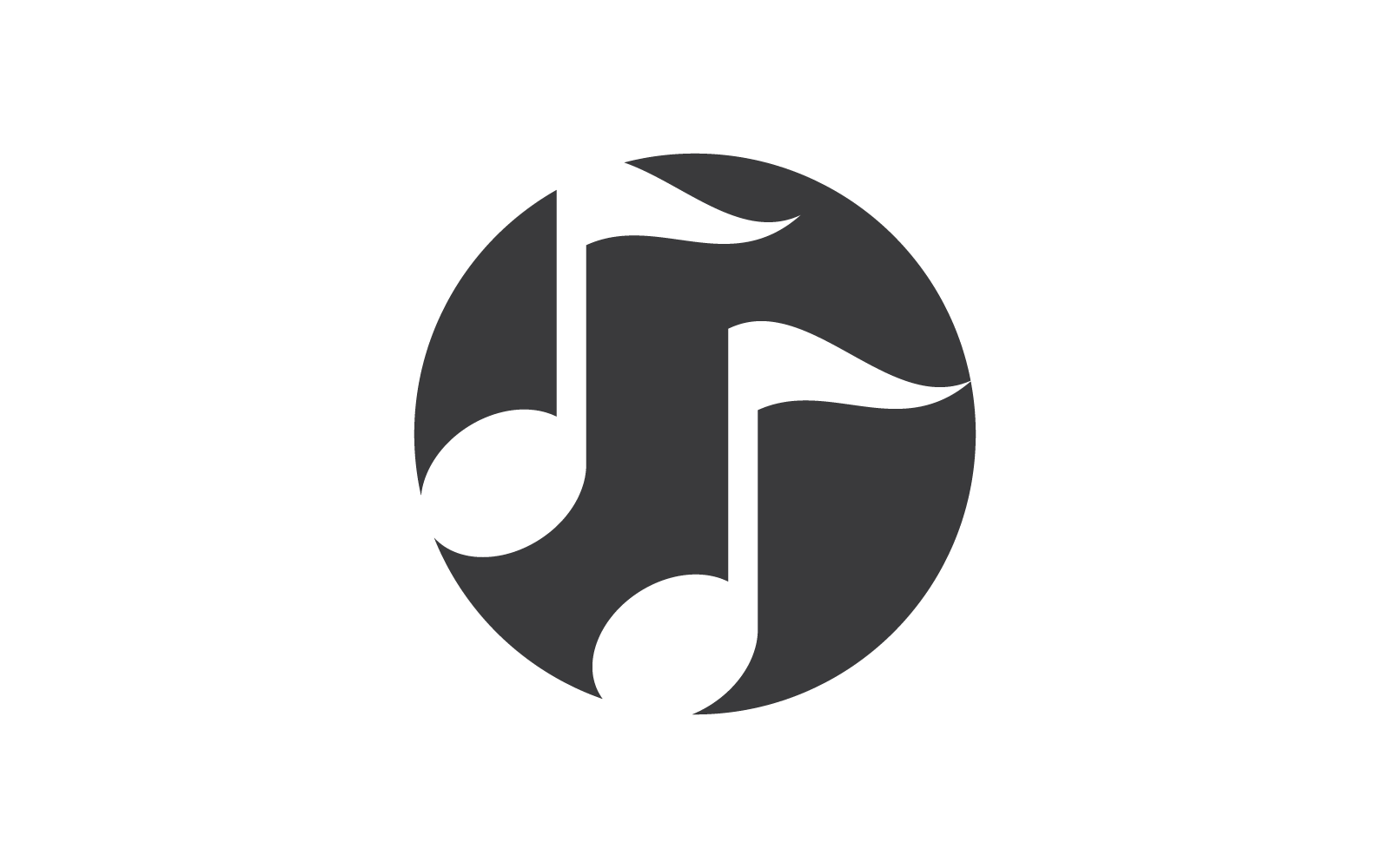 Music note logo illustration design