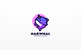 Narwhal Simple Mascot Logo 1