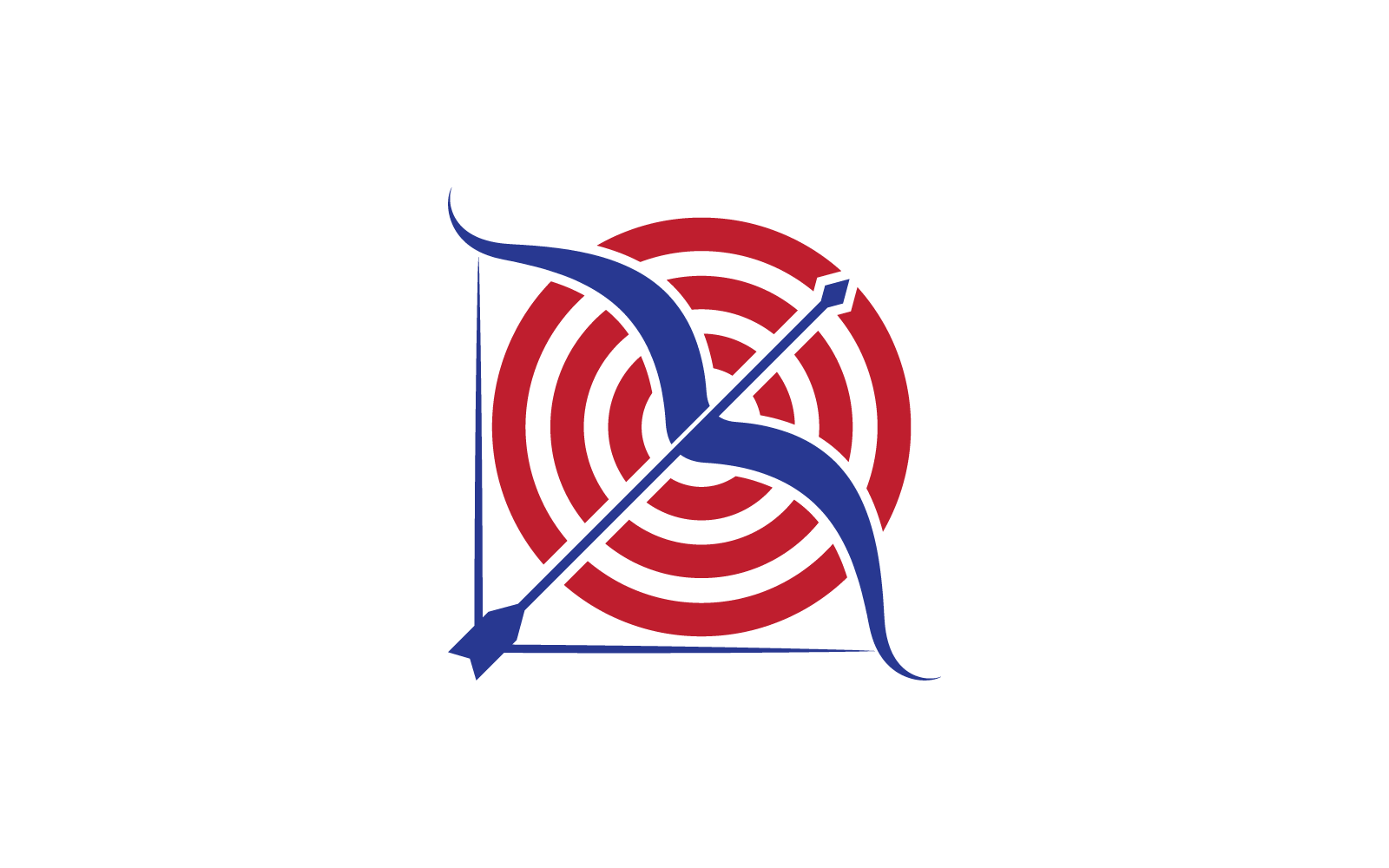 Okçuluk logo vektör simge illüstrasyon şablonu