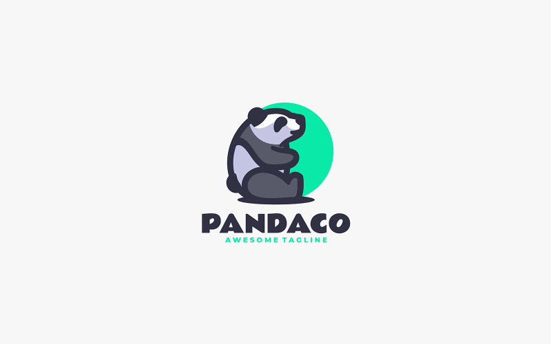 Panda Simple Mascot Logo 3 Logo Template