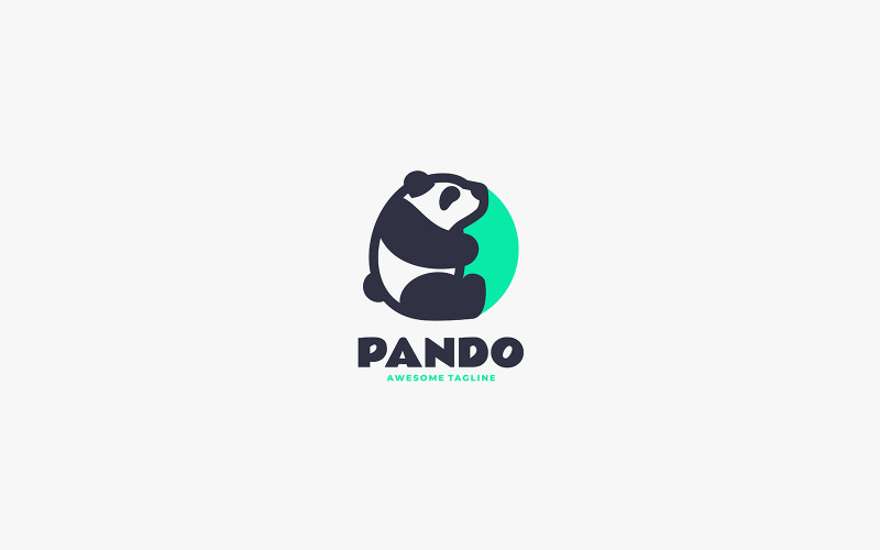 Panda Simple Mascot Logo 4 Logo Template