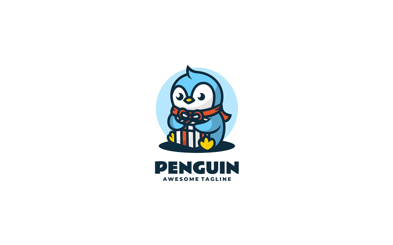 Penguin Mascot Cartoon Logo 4 Logo Template