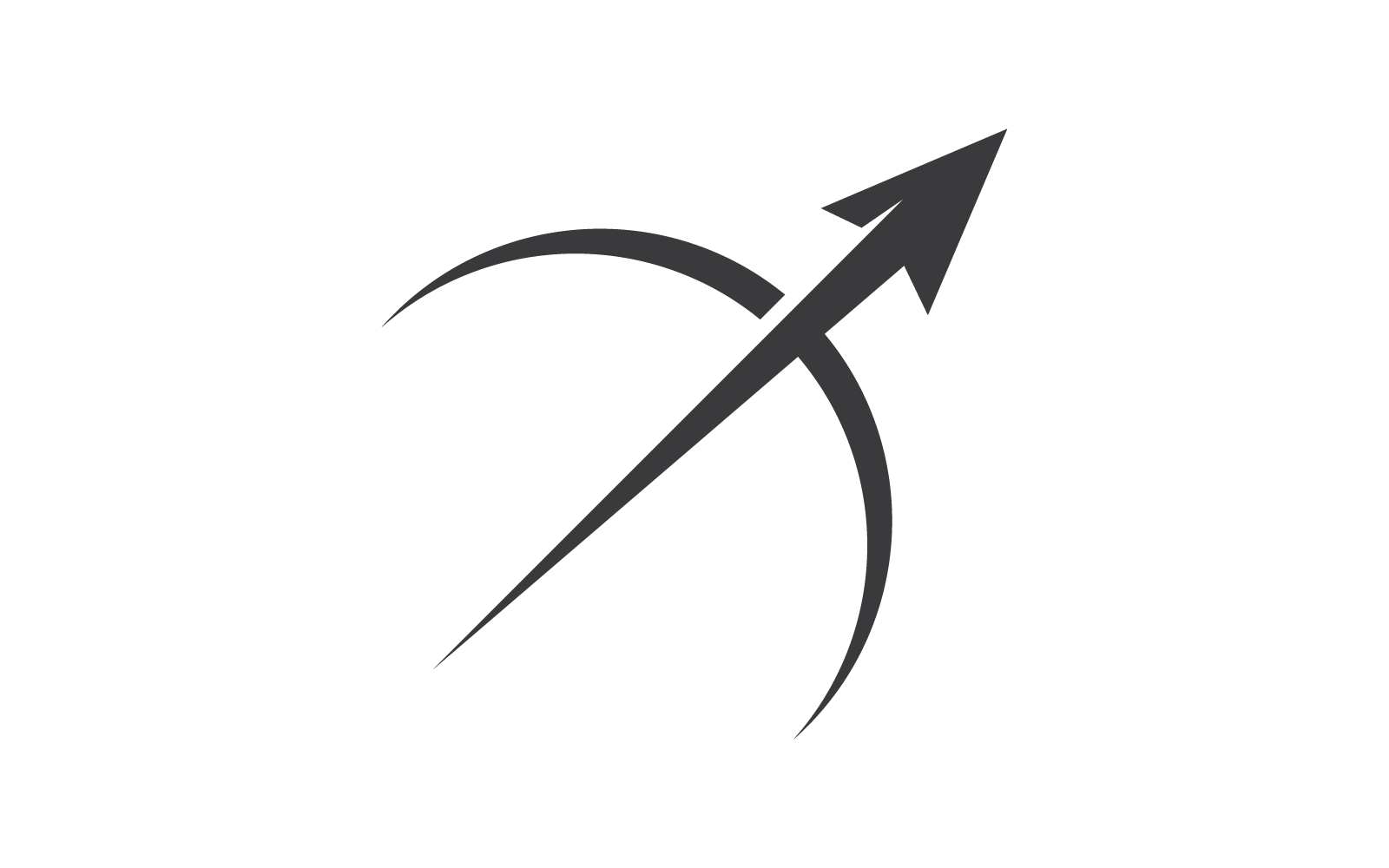 Plantilla de diseño vectorial del logotipo de tiro con arco