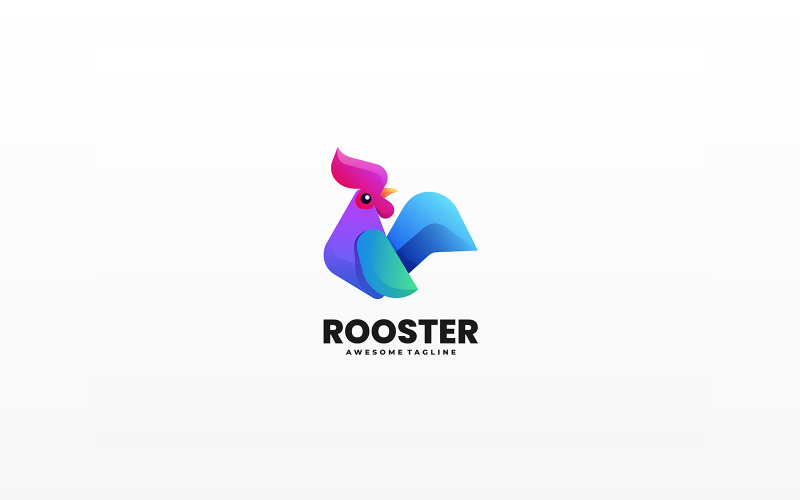 Rooster Gradient Colorful Logo 6 Logo Template