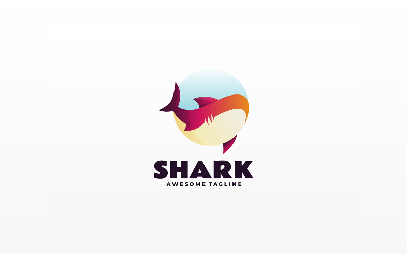 Shark Gradient Colorful Logo 2 Logo Template
