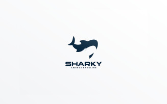 Shark Negative Space Logo