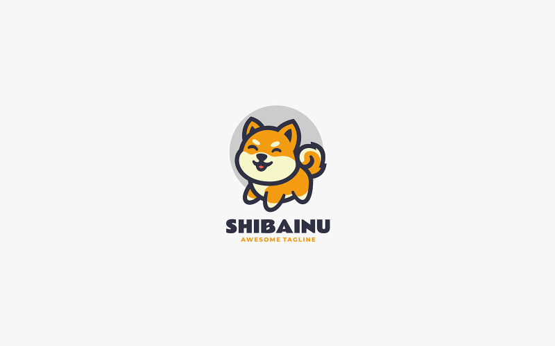 Shiba Inu Mascot Cartoon Logo 2 Logo Template