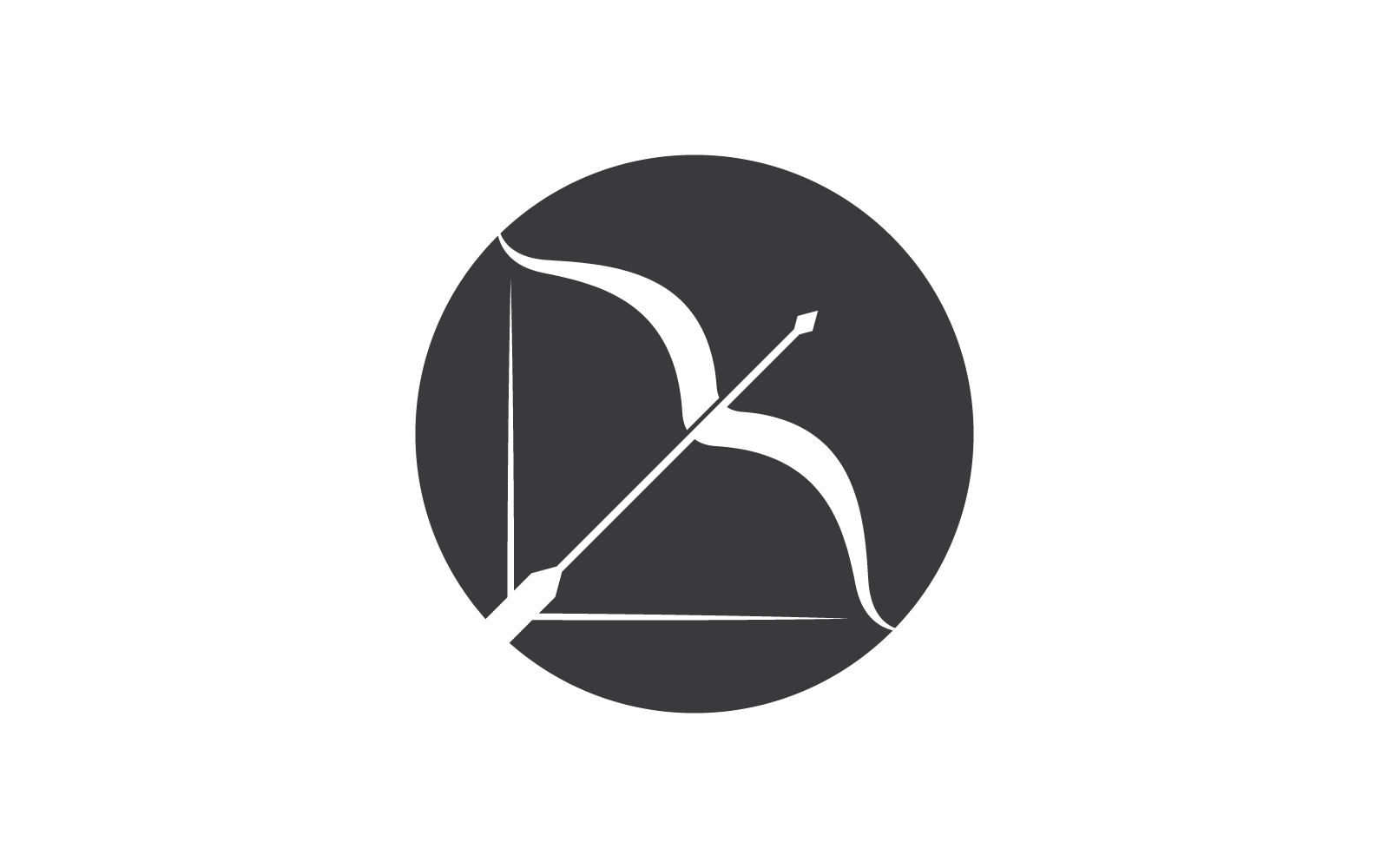Vorlage für die Vektorillustration des Bogenschießen-Logos