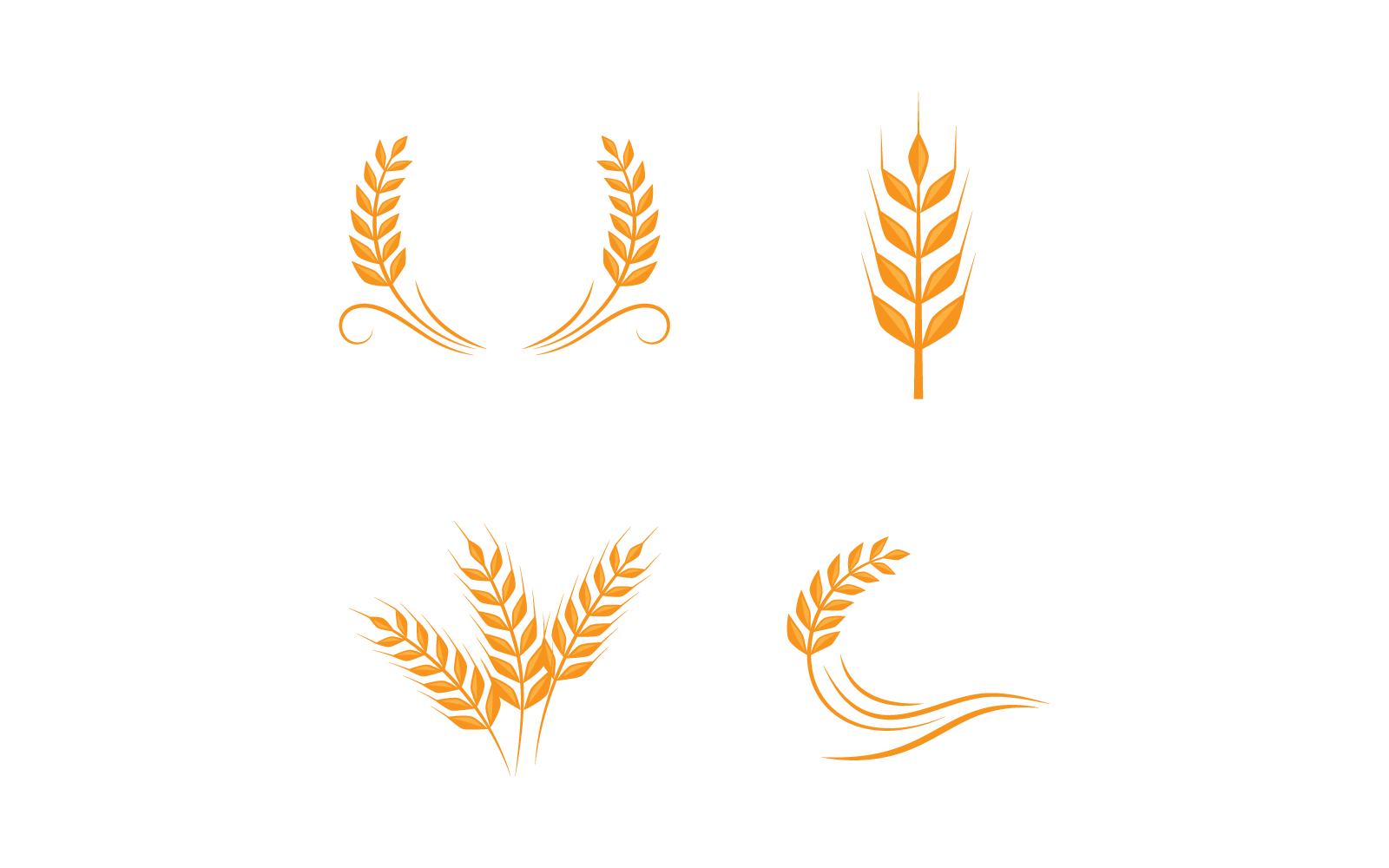 Wheat Logo illustration design template Logo Template