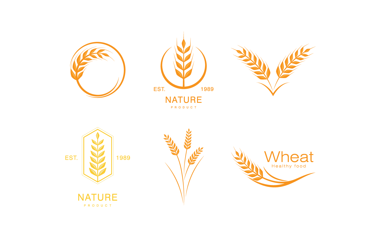 Wheat Logo vector illustration template