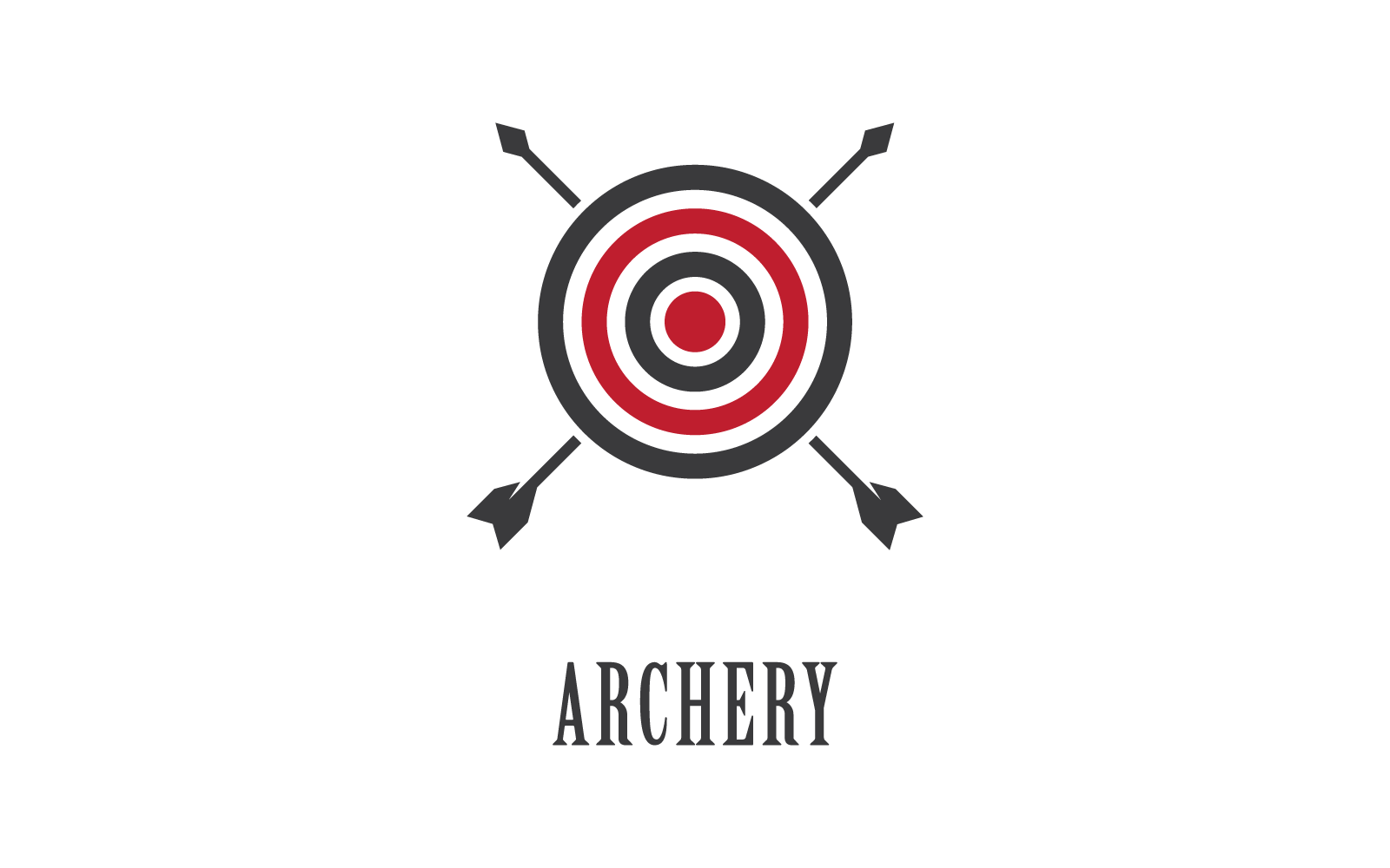 Archery logo illustration flat design