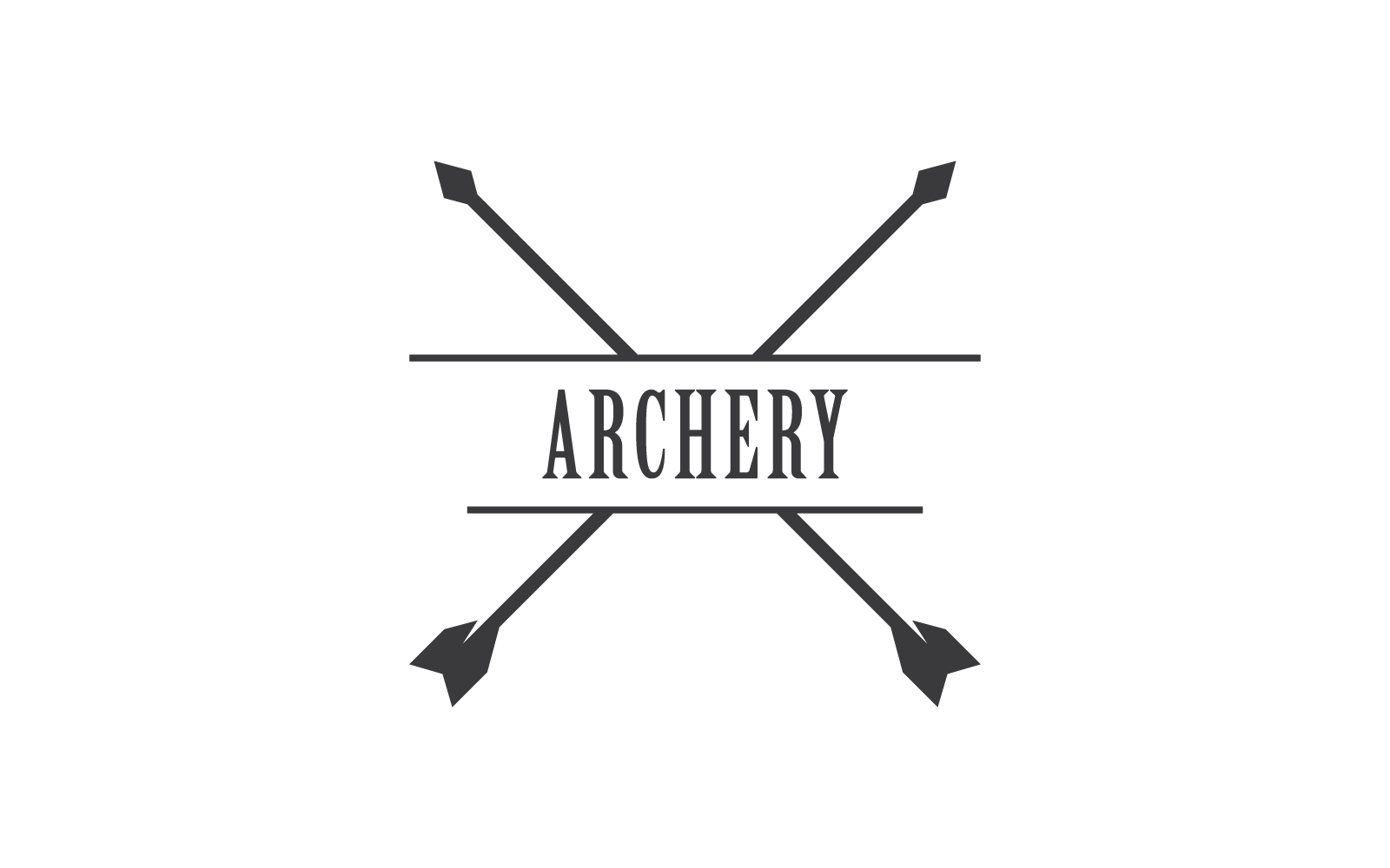 Archery logo vector icon illustration flat design