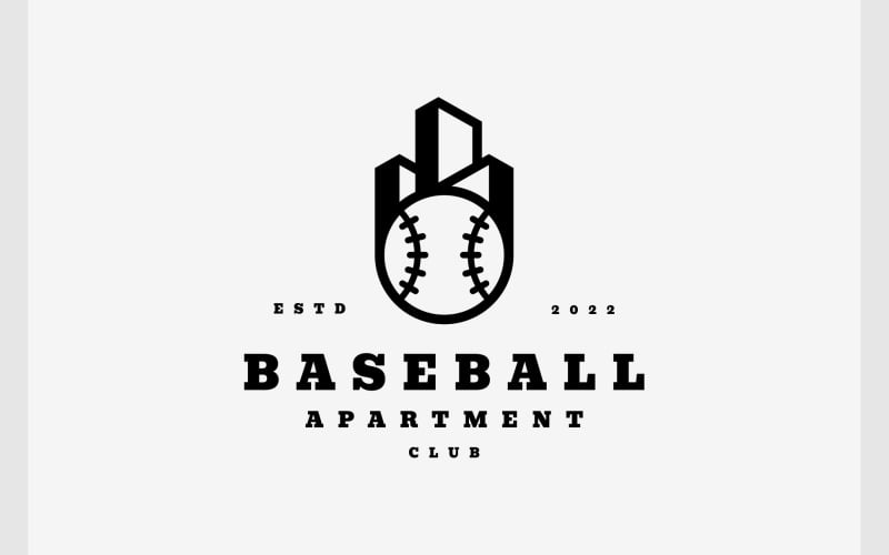 Baseball Club Sport Building City Apartment Logo Logo Template