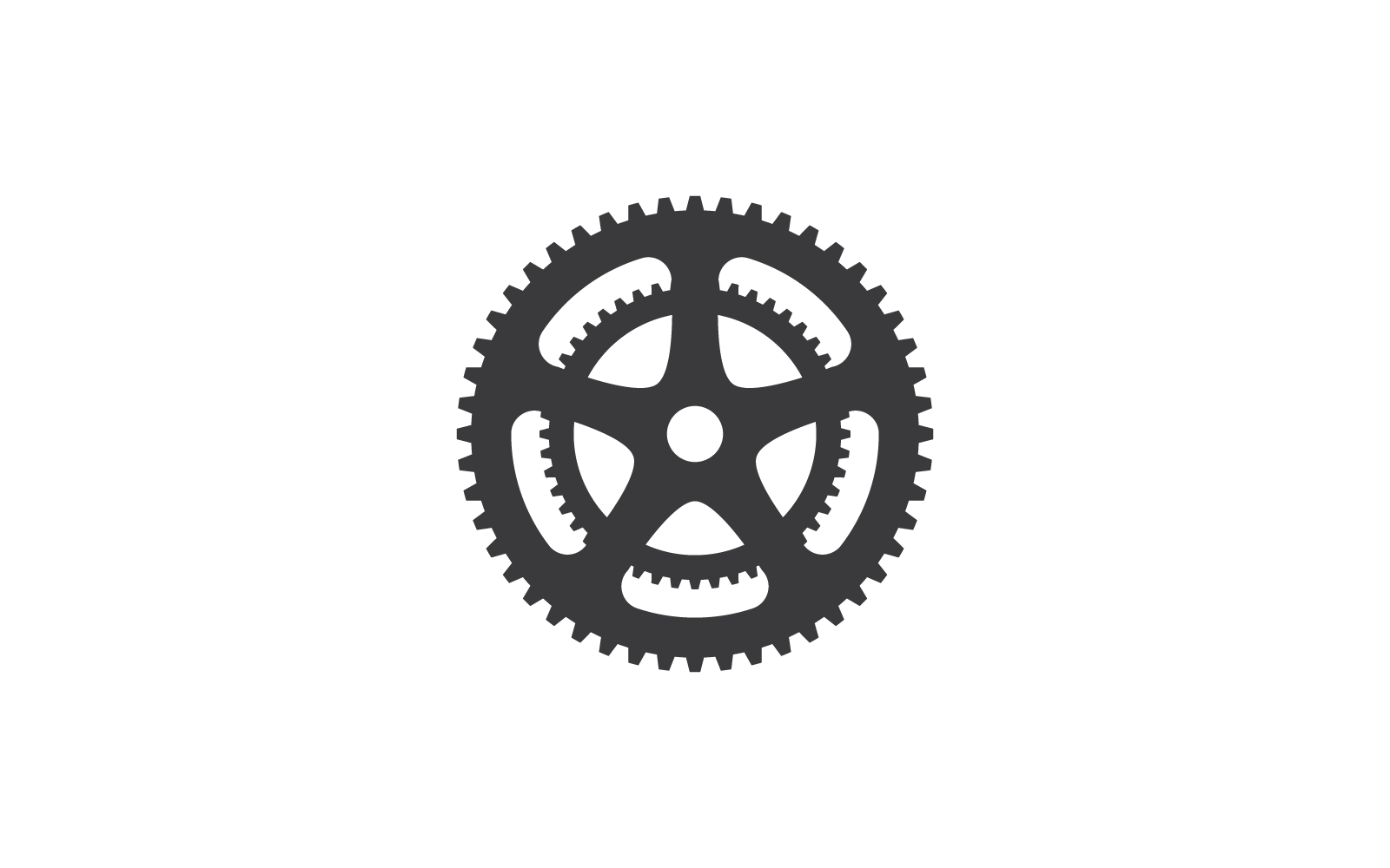 Bicycle cogwheel logo vector illustration template