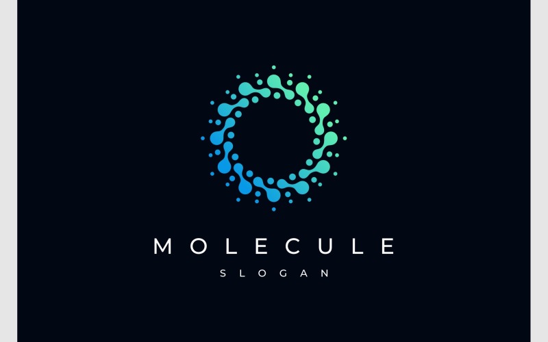 Circle Molecule Circular Molecular Logo Logo Template